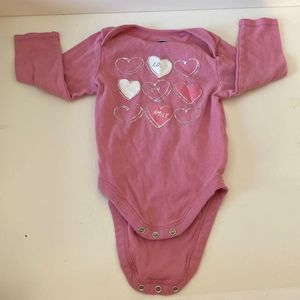 Love my family pink bodysuit with snaps 12-18mo